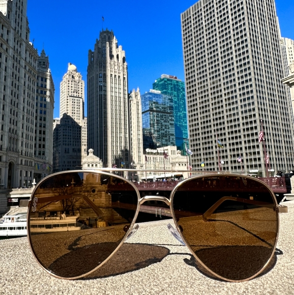 🇺🇸SIBERIAN 100%Genuine Glass BROWN Classic GOLD Frame Premium Aviator Unisex - Picture 7 of 15